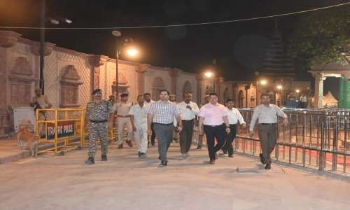 जिला अधिकारी और SSP  द्वारा राम जन्मभूमि का निरीक्षण